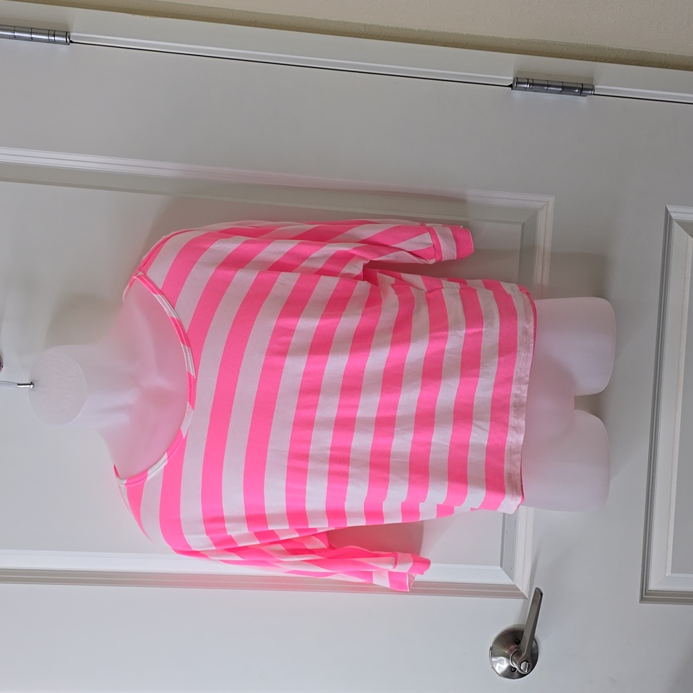 Forever 21 Pink/white Striped Top Size Medium